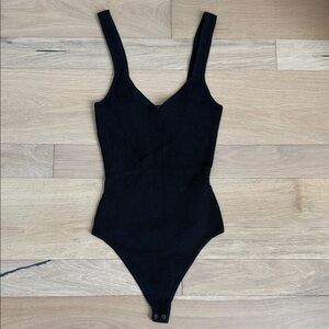 Abercrombie & Fitch Black Ribbed Bodysuit